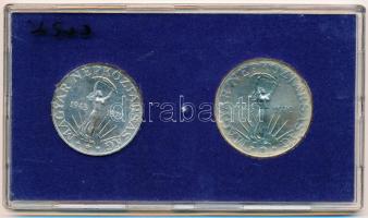 1970. 50Ft Ag + 100Ft "Felszabadulás" pár T:BU Eredeti kék MNB plasztiktokban!