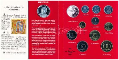 1994. 10f-200Ft 11klf darabos forgalmi sor dísztokban, benne 200Ft Ag "Deák" T:PP