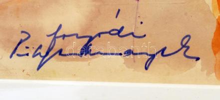 Fonyódi Kálmán (1936-):Fonyódi házunk. Akvarell, papír, jelzett, paszpartuban, 28×40 cm