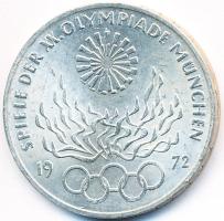 NSZK 1972J 10M Ag "Olimpia-München/Olimpiai Láng" T:2
GFR 1972J 10 Mark Ag "Olympic G...