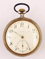 Doxa másodperc mutatós antik zsebóra, repedezett számlap,egy mutató hiányzik, működik, fém, d:5 cm / Doxa pocket watch, cracks on the dial