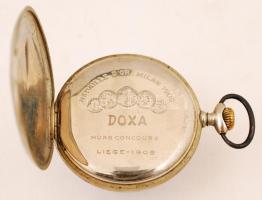 Doxa másodperc mutatós antik zsebóra, repedezett számlap,egy mutató hiányzik,  működik, fém, d:5 cm ...