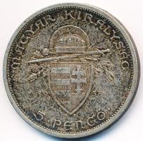 1938. 5P Ag "Szent István" T:2,2- patina Adamo P8.1