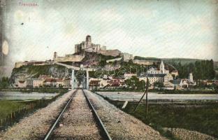 Trencsén, vasúti híd, vár / railway bridge, castle (EB)