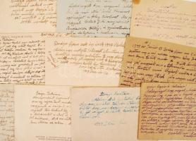 1946-1948 10 db szovjet hadifogságból, illetve hadifogságba küldött levelezőlap