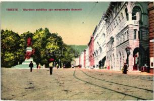 Trieste, public garden with monument