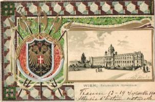 1909 Vienna, Wien; Naturhistorisches Hofmuseum, Wappen / coat of arms Emb. litho (EK)
