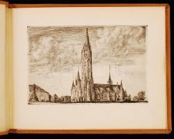 Budapest leporelló 10 db rézkarccal, papír, jelzés nélkül, 9×14 cm