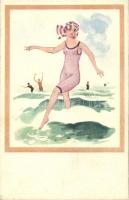 Bathing lady, 'Excelsior Nr. 2995.' (EK)