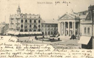 Nagyvárad, Bémer tér, Szigligeti színház, kiadja A. Sonnenfeld / square, theater (EK)