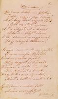 cc.1850 Török Sándor (amatőr költő) több, mint 150 kedvenc verse kéziratban, részben saját költemény...