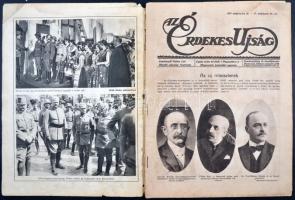 1914-1917 Az érdekes Újság  c. hetilap 5 db száma sok képpel, fényképpel, aktuális hírekkel, történe...