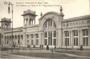 1913 Ghent, Gand; Exposition Universelle, Pavilons de l'Italie, Alimentation Francaise / expo, Italian and French pavilion,