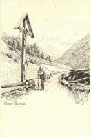 Saas-Grund, cross