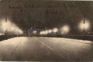 Dresden, König Friedrich August Brücke / bridge, night (pinhole)