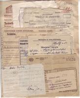 11 db régi számla, nyugta, vásárlási jegy stb.