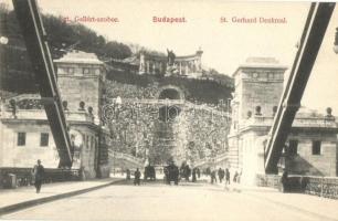 Budapest I. Gellért szobor az Erzsébet hídról