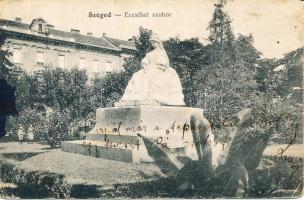 Szeged, Erzsébet szobor, kiadja Grünwald Hermann (b)