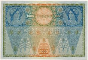 1902. 1000K mindkét oldal német, "Deutschösterreich" felülnyomással T:II-
Adamo SK35/2