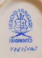 Herendi Viktória mintás tálkák (2 db), kézzel festett, jelzett, hibátlan, 5×5 cm, 8×6 cm,