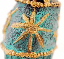 Keleti táncosnő, rezezett fém szobor, m: 45 cm