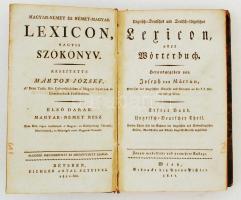 Márton József: Magyar-német és német-magyar lexicon, vagyis szókönyv. Első darab. Magyar-német rész....