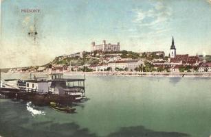 Pozsony, castle, ship, church, Hardtmuth E. (wet corner)