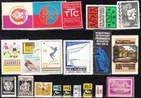 20 db magyar sport levélzáró és tagdíjbélyeg