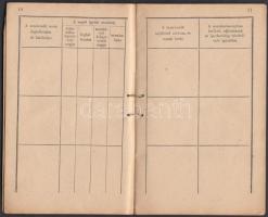 1924 Bp., névre szóló kitöltött munkakönyv