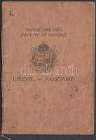 1926 Eger, kivándorlás céljából kiállított, névre szóló, kitöltött útlevél