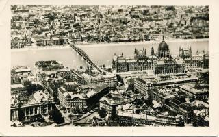 Budapest, Kossuth híd - 2 db 50-es évekbeli képeslap