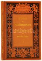 Waldow, Alexander: Hilfbuch für Maschinenmeister an Buchdruck-Cylinderschnellpressen I.Teil. Leitfaden für das Studium der Schnellpressen-Konstruktionen, wie für das spezielle Studium aller einzelnen Teile der Cylinder-Schnellpresse und deren Behandlung. Belehrung über Cylinderaufzug, Mischung, Guss und Behandlung der Walzen etc. Leipzig, 1887, Druck und Verlag von Alexander Waldow. Kiadói aranyozott, festett egészvászon kötés, színezett lapszélek, ábrákkal illusztrált, egy-két lap foltos, egyébként jó állapotban / full linen binding, good condition