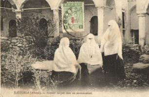 Kastoria, Turkish women at a caravanserai, folklore (EK)