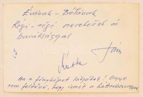 Vámosi János és Záray Márta közös képe, rajta aláírásukkal