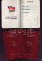 3db kitöltetlen KISZ igazolvány nyomdafriss állapotban