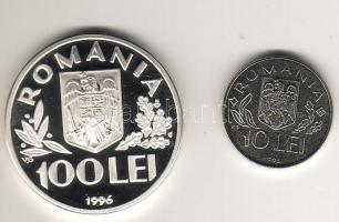 Románia 1996. 100L Ag + 10L fém "Élelmezési Világtalálkozó" T:PP+BU Tanúsítvánnyal, csak 5000db!