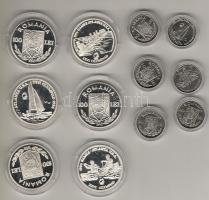 Románia 1996. 100L Ag 6 klf + 10L fém 6 klf teljes sor "Olimpia-Atlanta" T:PP+BU Tanúsítvánnyal.