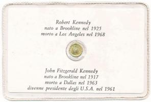 Amerikai Egyesült Államok DN "Robert és John Kennedy" Au modern mini pénz sérült laminált ...