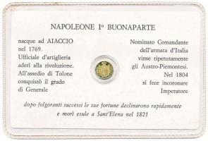 Amerikai Egyesült Államok DN "1812. 5L Napóleon" Au modern mini pénz laminált díszcsomagol...