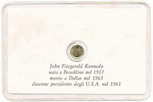Amerikai Egyesült Államok DN "John F. Kennedy" Au modern mini pénz laminált díszcsomagolás...