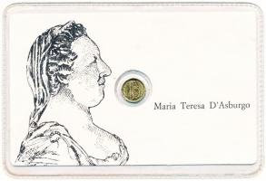 Ausztria DN "Mária Terézia" Au modern mini pénz laminált díszcsomagolásban (0.2g/0.333/11mm) T:BU Austria ND "Maria Theresia" Au modern mini coin, laminated (0.2g/0.333/11mm) C:BU