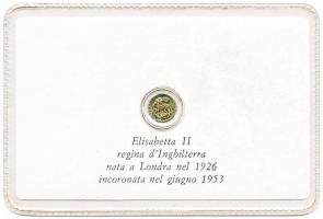 Nagy-Britannia DN "II. Erzsébet" Au modern mini pénz laminált díszcsomagolásban (0.2g/0.33...