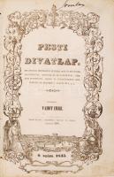 1845 Pesti Divatlap.  9-25 szám. Szerkesztette: Vachot Imre, segédszerkesztő Petőfi Sándor. Vörösmarty, Petőfi, Fáy Nemzetei kör, Tompa írásait közli elsőként.  Bp., 1845. M. K. Egyetem. A színes műmellékletek hiányoznak. Dombornyomott aranyozott gerincű félbőr kötésben. A fedőlap kettétört, viseletes.