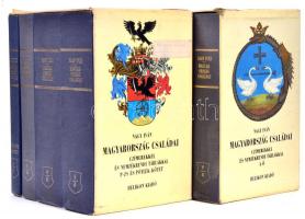 Nagy Iván: Magyarország családai czímerekkel és nemzékrendi táblákkal című, 1857 és 1868 között tizenhárom kötetben megjelent munkájának nyolc kötetbe rendezett reprint kiadása. Fekete-fehér illusztrációkkal, színes fotókkal. Budapest, 1988, Helikon. Aranyozott egészvászon kötésben. Jó állapotú sorozat.