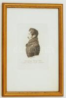 Ferdinand Lütgendorf (1785-1858): pethőfalvay Uzovics János Nyitra vármegye első alispánja, 1826, rézmetszet, papír, üvegezett fa keretben, 14,5×10,5 cm