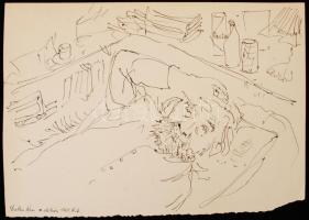 1969 Dutka Ákos (1881-1972) költős, újságíró saját kézzel írt, személyes, napló jellegű sorai lapon ...