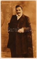 Enrico Caruso (1873-1921) olasz operaénekes aláírása fotólapon