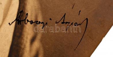Abonyi Árpád (1865-1918) író, kolozsvári, majd budapesti újságíró aláírása fotólapon