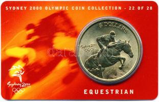 Ausztrália 2000. 5$ Cu-Zn "Lovas" dísztokban T:BU Australia 2000. 5 Dollars Cu-Zn "Equestrian" in paper case C:BU