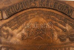 Samu Géza (1947-1990): Kőműves Kelemen, falra akasztható kisplasztika, Arany János "Kőmíves Kel...